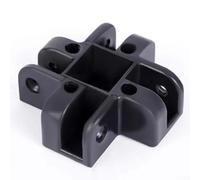 Oniissy -up Canopy Center Connector 4-Way Plastic for 34x34mm Tubes, Fits Gazebo Tent and Awning Structures, 4-Pack Black(Down Four Forks)