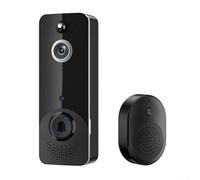 Oniissy Video Doorbell Wireless Remote Monitoring Smart AI Human Detection Multiple Phone Connectivity Long Standby USB Rechargeable ABS 134x48x25MM Home Security