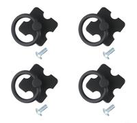 Oniissy Vintage Cabinet Handles Round Ring Pulls Metal Alloy Drawer Knobs for Kitchen Bathroom Furniture Hardware Black Silver Classical Retro Style Home Improvement(4pc Black)