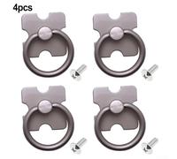 Oniissy Vintage Cabinet Handles Round Ring Pulls Metal Alloy Drawer Knobs for Kitchen Bathroom Furniture Hardware Black Silver Classical Retro Style Home Improvement(4pc Silver)