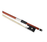 Oniissy Violin Bow Red Sandalwood, White Horsehair, for 1/4 1/8 1/10 Size Student Beginner Practice with Silver Plated Silk(1/4)