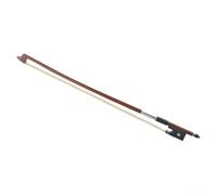 Oniissy Violin Bow Red Sandalwood, White Horsehair, for 1/4 1/8 1/10 Size Student Beginner Practice with Silver Plated Silk(1/10)