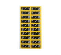 Oniissy Weight Stickers for Gym Equipment, Number Labels for Dumbbells Barbell Stack 10LB-100LB, Yellow PP Plastic Fitness Machine Parts Compatible with Weight (5-100kg)