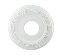 Oniissy White Round Ceiling Medallion Plate for Light Fixtures and Ceiling Fans, 30cm Diameter PU Material Waterproof Decorative Cover for Home Improvement