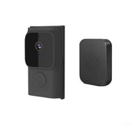 Oniissy WiFi Video Doorbell with Two-Way Communication, HD Camera, App Control, Wireless Battery Powered Security Doorbell for Home(Black)