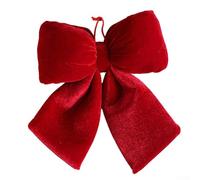 Oniissy Wine Red Christmas Wreath Bows, Elegant Cloth Ornament With Suede Finish For Tree, Door, Window And Outdoor Christmas Decoration (M)