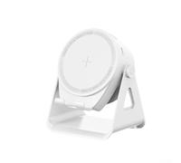 Oniissy Wireless Induction Audio Bluetooth-5.3 Speaker,TWS-Connection,TF Card Support,5W RGB-Lighting, Anti-Slip Base,Phone Holder Music Speaker Stand(White)