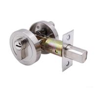 Oniissy Zinc Alloy Single-Sided Door Lock with Key and Internal Rotary Button for Home Doors, Hotels and Offices - Invisible Concealed Auxiliary Lock(White 9×23mm)