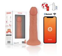 ONINDER Bogotá Thrill 9-Speed Natural Dildo 22cm x 4.5cm with Free App with suction cup, Width 4.5 cm, Length 22 mm, Color Neutral