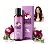Onion and Biotin Shampoo for Stronger Hair,Sulfate Free Strengthening Shampoo,with Rosemary and Onion,Helps Reduce Breakage for Healthier Hair,Sensitive Scalp, Gentle Cleansing (1 pcs)