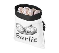 Onion Bag, Canvas Storage Bag for Potatoes Onions Garlic, Reusable Food Container Washable with Drawstring for Fruits and Pantry, A, Please refer to the description, Please refer to description