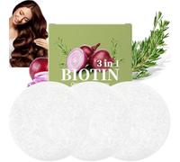 Onion Biotin Shampoo Bar, Onion Rosemarin Shampoo Bar, Rosemary ShampooBars for Hair Growth, Deep Cleaning and Hydration, for All Hair Types, Travel Size (3PC)