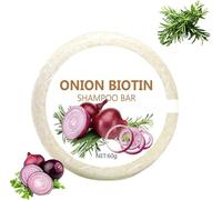 Onion Biotin Shampoo Bar, Onion Rosemary Shampoo Bar, Hair Growth Shampoos, Anti Hair Loss Frizz, Deep Cleansing and Moisturing, Improving and Strengthening Scalps, for Women and Men (1PC)