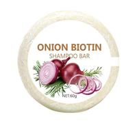 Onion Biotin Shampoo Bar, Onion Rosemary Shampoo Bar, Nourishes Scalp,Thickens Thinning Hair, Relieves Dryness Frizz, Deep Cleansing and Moisturing, Strengthening Hairs, For All Hair Types (1PC)