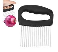 Onion Holder for Cutting - 14.5 x 12 cm Chopper Onion Slicer Tool | Manual Meat Tenderizer Stainless Steel Kitchen Appliances for Cutting Lemon Fruit - Tomato Eggs for Beauty