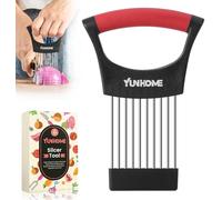 Onion Holder for Slicing, Lemon Slicer, Onion Cutter for Slicing of Tomatoes, Avocados, Eggs and Other Vegetables, Home Essentials & Kitchen Gadgets Tool for Food Prep, Salad Chopper
