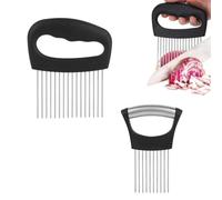 Onion Holder for Slicing Set - Stainless Steel Onion Slicer Kitchen Tools & Gadgets for Vegetables & Meat, Smart Kitchen Gadgets