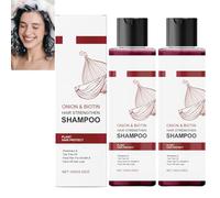 Onion Oil Shampoo with Biotin, Onion & Rosemary Shampoo, Improve Hair Loss and Reduce Breakage, Thicken Thinning Hair, Nourishing and Strengthen Skin, Deeply Cleansing & Moisturizing (2pcs)