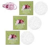 Onion Rosemarin Shampoo Bar, Onion Biotin Shampoo Bar, Rosemary Hair Soap, Shampoo Bar for Hair Growth, Deep Cleaning and Hydration, Travel Size, Plastic-Free, Hair Shampoo for All Hair Types (3
