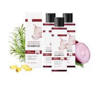 Onion & Rosemary Hair Shampoo, Rosemary Shampoo for Hair, Promotes Healthier, Thicker And Stronger for Men & Women, Stronger, Longer, Sulfate-Free With Natural Extracts (3Pc)