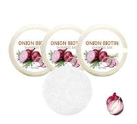 Onion Shampoo Bar, Onion Rosemary Shampoo Soap, Solid Shampoo Hair Soap 60g, Nourishing Scalp, Deep Cleansing & Moisturzing, for all Hair Types (3PCS)