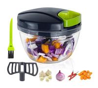 Onion Slicer, Multifunctional Onion Shredder, Onion Slicer Manual with Pulley, with Egg Mixer, Onion Chopper Vegetable Slicer for Vegetables, Fruit, Garlic, Eggs