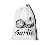 Onion Storage Bag - Canvas Onions Potatoes Garlic Vegetable Storage Bag Reusable Washable Drawstring Capacity Food Container | Fruit Pantry Groceries Vegetable Organization Storage Home Cue, a