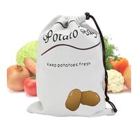 Onion Storage Bag - Drawstring Garlic Bag | Washable Reusable Nonwoven Fabric Breathable Pocket for Produce Selling Pantry Organization Gardening Refrigerator Shopping Harvest