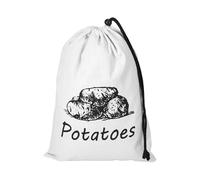 Onion Storage Bag Drawstring Side Zipper Sack Vegetable Bins Fruits Outdoor