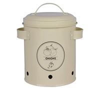 Kitchen Storage Tin Onions Food Container Metal French Country Lid Home Decor