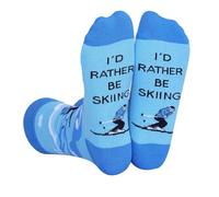 Oniselen Funny Novelty Sports Socks I'd Rather Be Socks Gifts For Activities Gifts For Men Women Stocking Stuffer Gifts, Skiing, One size
