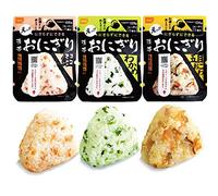 Onisi no Keitai Onigiri (Rice Ball) 3flavors 12packs set (Seaweed, Samon, Gomoku Okowa x 4packs each) preserved food for 5 years emergency provisions [Japan Import]