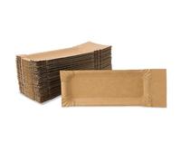 ONISM Sausage Cardboard | Paper Bowl | Bratwurst Cardboard with Tear Off | Cardboard | Hot Dog | Organic | Disposable | Bowl | 8 x 18 + 3 cm | Brown Made of Kraft Paper | FSC Certified | Plastic-Free