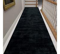 ONISUM Black Hallway Runner Rug 100cm 1.5m 2m 250cm 300cm 4m 5m 6m Extra Long Carpets, Kitchen Hall Stairs Bedroom Entry Narrow Area Rugs, Washable Floor Decor Mat (Size : 80×400cm/2.6ft×13.1ft)
