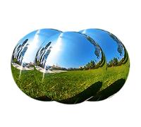 OnIUeZky 3PCS Stainless Steel Gazing Ball Garden Balls,Reflective Garden Sphere 13.8cm Mirror Polished Reflective Sphere Seamless Hollow Globe