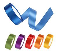 OnIUeZky 6Pcs Satin Ribbon Rainbow 20mm Wide Rainbow Ribbon Birthday Ribbons for Party Decorations Colorful Fabric Ribbons Large Silk Satin..