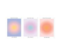 OnIUeZky Aura Wall Art Colorful Gradient Art Prints Abstract Poster Wall Pictures Decor for Home Office 30x40cm..