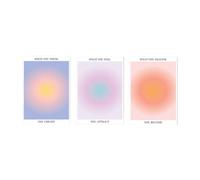 OnIUeZky Aura Wall Art Colorful Gradient Art Prints Abstract Poster Wall Pictures Decor for Home Office 30x40cm ..