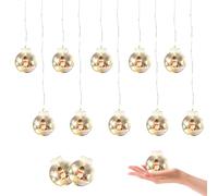 OnIUeZky Christmas Window Lights 10 LED Snowman Wishing Ball Curtain Lights 9.8ft. Long 8 Mode Waterproof Christmas Window Decorations for Patio, Lawn, Garden Warm White..