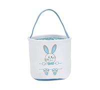 OnIUeZky Easter Bunny Basket Bags Easter Baskets Canvas Personalized Candy Egg Storage Basket Easter Gift Bags Rabbit Print Bucket