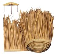 OnIUeZky Thatch Roofing for Tiki Bar, 39.4x19.7 Inch Cuttable Tiki Hut Grass Roof Realistic Plastic Thatch Roof for Garden Patio Umbrella Covers Fence Party Decoration.