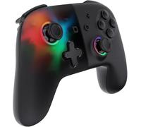 Oniverse Black Star Wireless Switch Controller, Bluetooth LED Controller for Switch, OLED Switch, Switch Lite (IOS and Android Compatible) Vibration Turbo Mode 6-Axis Gyroscope Black