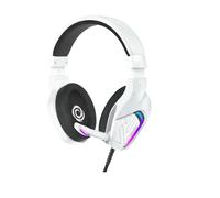 Oniverse Wired Gaming Headset with Adjustable Microphone, Compatible with PS5 PS4 Switch Xbox PC Mac, LED Gaming Headset, 50mm Speakers Comfortable and Breathable, Wired Jack - Meteor (Frost White)