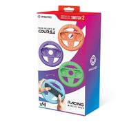 Oniverse 4-Pack Racing Wheels for Switch 2 Controllers - Switch 2 Accessories for Mario Kart, Orange, Blue, Green & Purple Wheel Holders, Intuitive Design, Accessible SL/SR Buttons - For Joy-Con