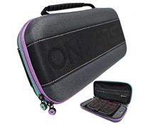 Oniverse Protective Case Compatible with Nintendo Switch 2/OLED/Switch - Waterproof Hard Carrying Pouch with Handle, Padded Interior, Game Slots, Storage Net (Green/Purple)