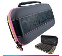 Oniverse Protective Case for Nintendo Switch 2/OLED/Switch - Hard Waterproof Carrying Case with Handle, Padded Interior, Game Card Slots, Storage Net - Pink