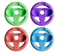 Oniverse 4-Pack Racing Wheels for Switch 2 Controllers - Switch 2 Accessories for Mario Kart, Orange, Blue, Green & Purple Wheel Holders, Intuitive Design, Accessible SL/SR Buttons - For Joy-Con