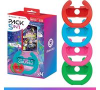 Oniverse Spiel Nickelodeon Kart Racers 2: Grand Prix (Download-Code) + 4er-Pack Lenkräder Joy Con für Nintendo Switch und Switch OLED