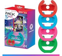 Oniverse Spiel Nickelodeon Kart Racers 2: Grand Prix (Download-Code) + 4er-Pack Lenkräder Joy Con für Nintendo Switch und Switch OLED