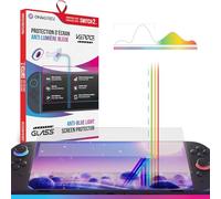 Oniverse Tempered Glass for Switch 2 - 9H Blue Light Filter Tempered Glass Screen Protector, Ultra-Thin, Fingerprint and Sweat Resistant, Compatible with Nintendo Switch 2 - Cleaning Kit Included